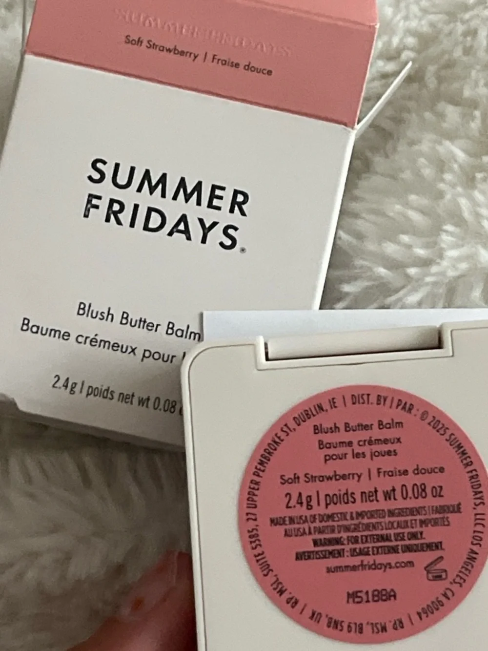 Summer Fridays Blush Butter Balm in Soft Strawberry Coral